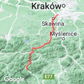 Mapa WarkCarpatia - etap 4 - Zawoja -> Kraków
